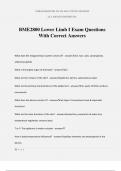BME2800 Lower Limb I Exam Questions With Correct Answers