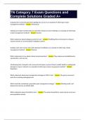 TN Category 7 Exam Questions and Complete Solutions Graded A&plus;