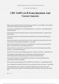 CDC 2w051 set B Exam Questions And Correct Answers