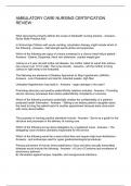 AMBULATORY CARE NURSING CERTIFICATION REVIEW