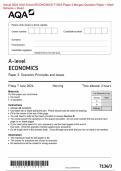 Actual 2024 AQA A-level ECONOMICS 7136&sol;3 Paper 3 Merged Question Paper &plus; Mark  Scheme &plus; Insert