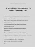 CDC 3E251 Volume 3 Exam Questions And Correct Answers 100&percnt; Pass