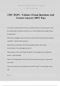 CDC 3E251 - Volume 2 Exam Questions And Correct Answers 100&percnt; Pass