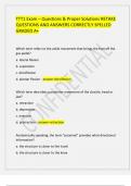 TTT1 Exam &ndash; Questions & Proper Solutions RETAKE QUESTIONS AND ANSWERS CORRECTLY SPELLED GRADED A&plus;