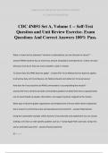 CDC 4N051 Set A&comma; Volume 1 -- Self-Test Question and Unit Review Exercise&period; Exam Questions And Correct Answers 100&percnt; Pass&period;