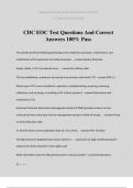 CDC EOC Test Questions And Correct Answers 100&percnt; Pass