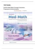 TEST BANK Henke's Med-Math Dosage Calculation&comma; Preparation & Administration by SUSAN BUCHHOLZ 10TH  EDITION