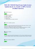 NSE 103&sol; NSE103 Final Exam Guide &lpar;Latest 2024&sol; 2025 Update&rpar; Qs & As &vert; Grade A&vert; 100&percnt; Correct &lpar;Verified Answers&rpar;