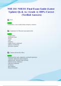NSE 211&sol; NSE211 Final Exam Guide &lpar;Latest 2024&sol; 2025 Update&rpar; Qs & As &vert; Grade A&vert; 100&percnt; Correct &lpar;Verified Answers&rpar;
