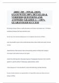 AREC 305 ~ FINAL &lpar;2025&rpar; EXAM WITH 100&percnt; DETAILED & VERIFIED QUESTIONS AND ANSWERS &vert;GRADED A&plus; &vert; 100&percnt; GUARANTEED SUCCESS