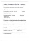 Project Management Review Questions With Well Defined Answers 100&percnt; Verified&period;