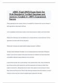 BUNDLED 2025 AREC &lpar;6 EXAM PAPERS&rpar;  ALL WITH 100&percnt; DETAILED & VERIFIED QUESTIONS AND ANSWERS &vert;GRADED A&plus; &vert; 100&percnt; GUARANTEED SUCCESS