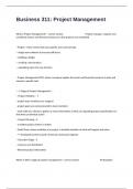 Business 311&colon; Project Management Complete Exam Questions With Correct Verified Answers&period;