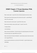 EDKP Chapter 17 Exam Questions With Correct Answers