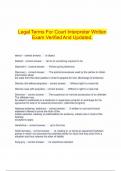  Legal Terms For Court Interpreter Written Exam Verified And Updated&period;