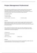 Project Management Professional Exam With Correct Actual Questions And Correctly Well Defined Answers&period;