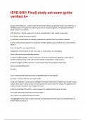 ISYE 6501 Final&vert; study set exam guide verified A&plus;