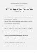 ERTH 310 Midterm Exam Questions With Correct Answers