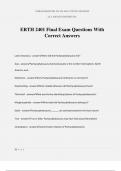 ERTH 2401 Final Exam Questions With Correct Answers