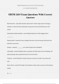 ERTH 2415 Exam Questions With Correct Answers