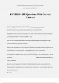 ERTH310 - HE Questions With Correct Answers