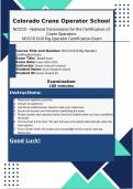 NCCCO - National Commission for the Certification of Crane Operators 2024-2025 NCCCO Drill Rig Operator Certification Exam Practice Questions and Answers &vert; 100&percnt; Pass Guaranteed &vert; Graded A&plus; &vert;