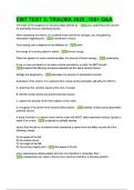 EMT TEST 3  TRAUMA  Questions and Correct Answers &lpar;100&percnt; COMPLETE ANSWERS&rpar; ALREADY GRADED A&plus; &vert; 100&percnt; satisfaction guarantee with complete solutions&comma; &lpar;Latest update&rpar; 2025&sol;2026