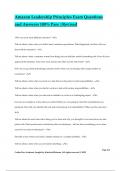 Amazon Leadership Principles Exam Questions and Answers 100&percnt; Pass &vert;Revised