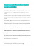 Amazon Leadership Principles Exam Questions and Answers 100&percnt; Pass