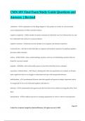 CMN 10V Final Exam Study Guide Questions and Answers &vert; Revised