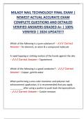 MILADY NAIL TECHNOLOGY FINAL EXAM &vert;  NEWEST ACTUAL ACCURATE EXAM  COMPLETE QUESTIONS AND DETAILED  VERIFIED ANSWERS GRADED A&plus; &vert; 100&percnt;  VERIFIED &vert; 2024 UPDATE&excl;&excl;&excl;