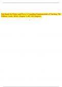 Test Bank For Potter and Perry-s Canadian Fundamentals of Nursing&comma; 7th Edition by Astle A&plus; Grade
