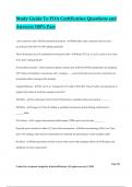 Study Guide To FOA Certification Questions and Answers 100&percnt; Pass