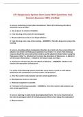 ATI Respiratory System New Exam With Questions And Correct Answers 100&percnt; Verified