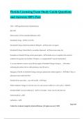 Florida Licensing Exam Study Guide Questions and Answers 100&percnt; Pass