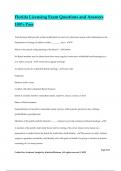 Florida Licensing Exam Questions and Answers 100&percnt; Pass