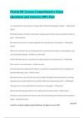 Florida RE License Comprehensive Exam Questions and Answers 100&percnt; Pass