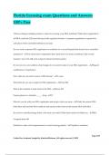Florida licensing exam Questions and Answers 100&percnt; Pass