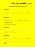  MHA 702 CHAPTER 1 QUESTIONS AND ANSWERS 2024