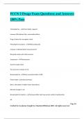 FCCN 2 Drugz Exam Questions and Answers 100&percnt; Pass