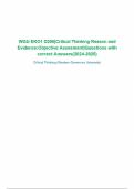 WGU EKO1 D256&vert;Critical Thinking Reason and Evidence&colon;Objective Assesment&vert;Questions with correct Answers&lpar;2024-2025&rpar; 