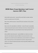 HERS Rater Exam Questions And Correct Answers 100&percnt; Pass