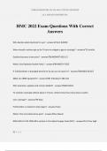 HMC 2022 Exam Questions With Correct Answers