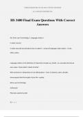 HS 3400 Final Exam Questions With Correct Answers