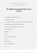 HS 3400 Exam Questions With Correct Answers