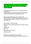 SWERVE MidTerm Test Exam Questions with 100&percnt; Correct Answers &vert; Verified &vert; Latest Update
