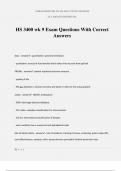HS 3400 wk 9 Exam Questions With Correct Answers