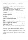 COLORADO LIFE & HEALTH INSURANCE EXAM