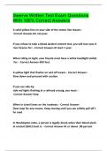 Swerve Written Test Exam Questions With 100&percnt; Correct Answers  2025