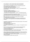COLORADO LIFE QUESTIONS AND ANSWERS